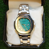 Patek Philippe Silver-Green – Master Copy | Stainless Steel Strap | Master Lock